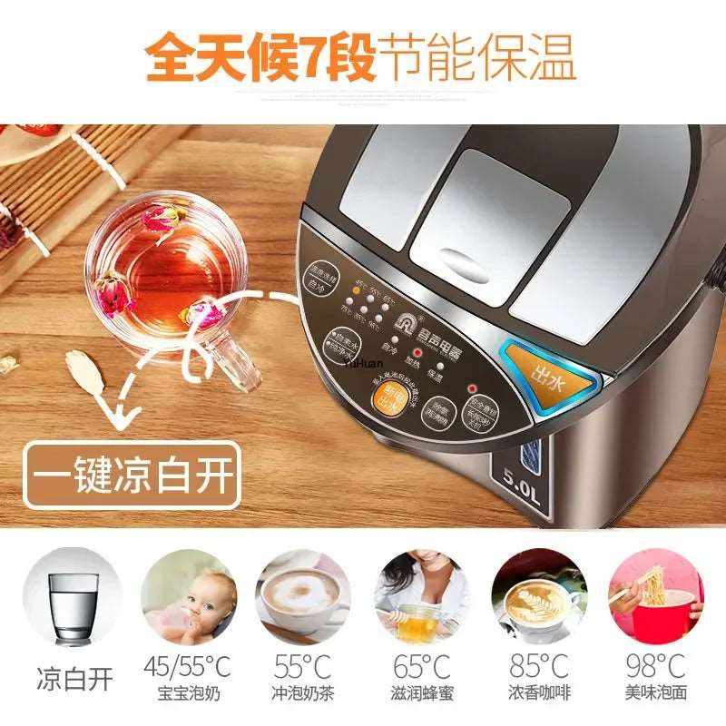 220V  5L Smart Thermostatic Fully Automatic Insulation Hot Water Bottle Electric Tea Kettle Kitchen Appliances