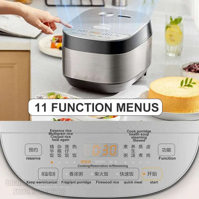 Midea Smart Rice Cooker Portable 3L Electric Cooking Pot Utensils Multicooker for Kitchen Devices Home Appliances