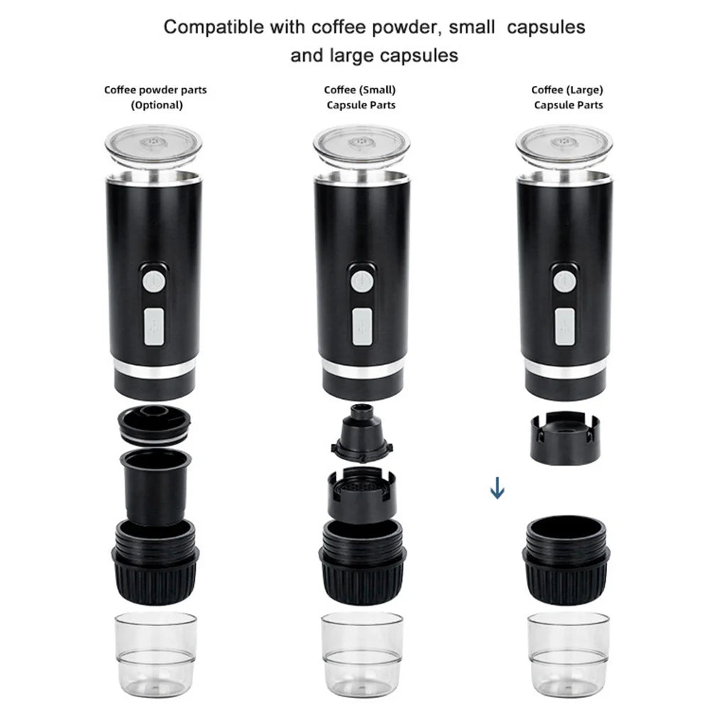Portable Full-Automatic Espresso Coffee Machine Mini For Large And Small Capsules