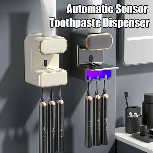 3 Mode Smart Automatic Sensor Toothpaste Dispenser Slots Wall Mounted Electric Toothpaste Squeezer For Bathroom Accessories