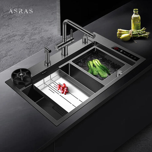 Smart Double Sink by ASRAS - Ultrasonic Purifying Innovation