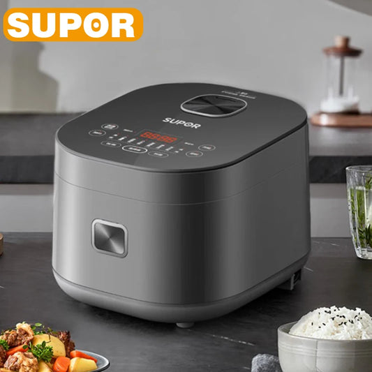SUPOR Rice Cooker 4L Capacity Multifunctional Smart Electric Cooker Stainless Steel Home Kitchen Appliances with Steamer