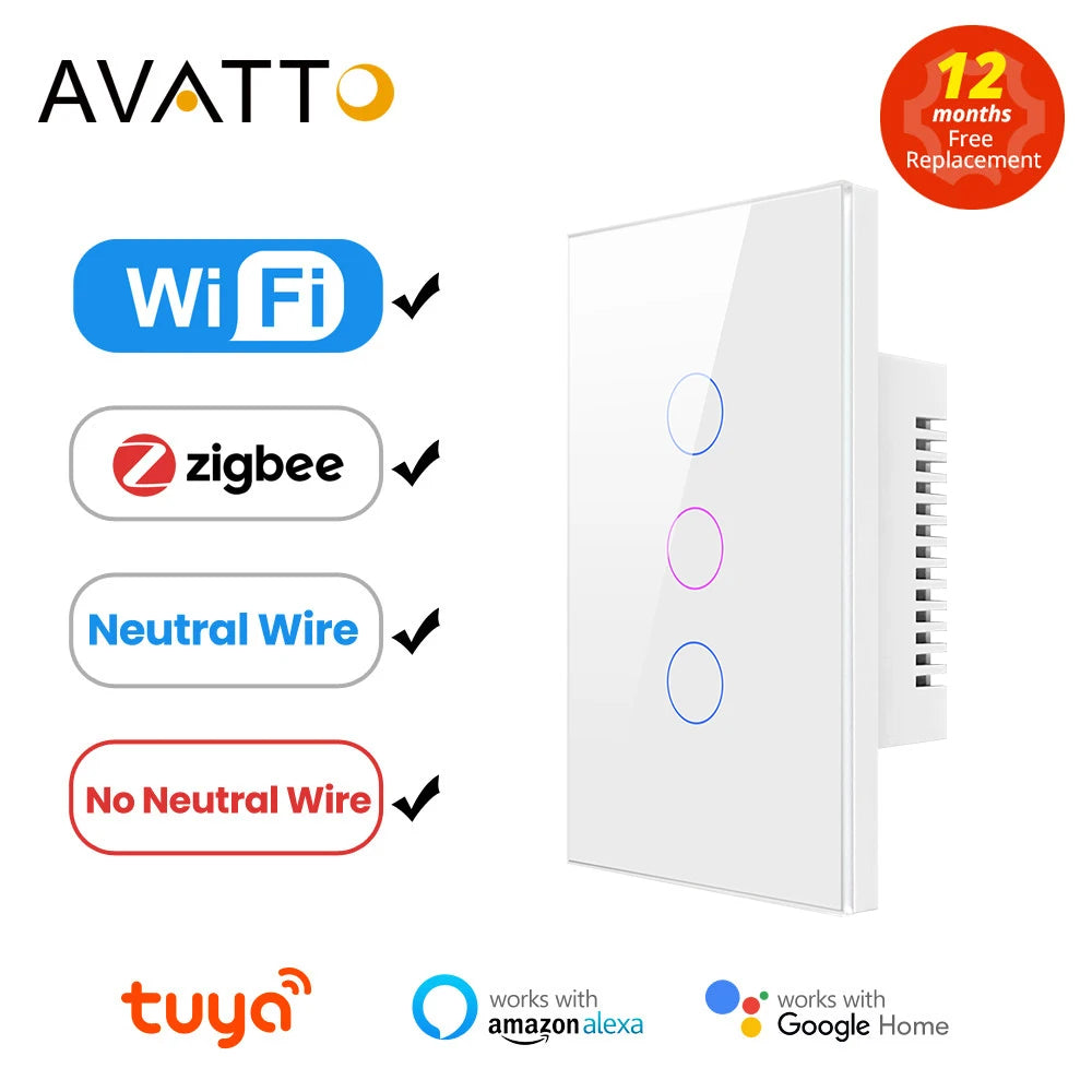 AVATTO Smart Light Switch - WiFi & Zigbee Compatible