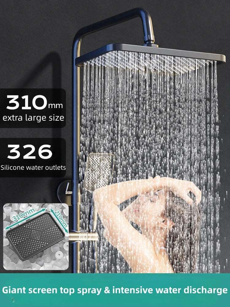 Dd-home Modern Electric Hygienic Sunflower Rainfall Showers System Set Replete for The Smart Bathrooms Accessories Thermostat