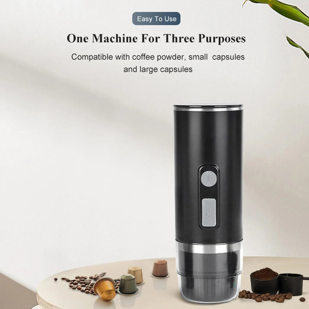 Portable Full-Automatic Espresso Coffee Machine Mini For Large And Small Capsules