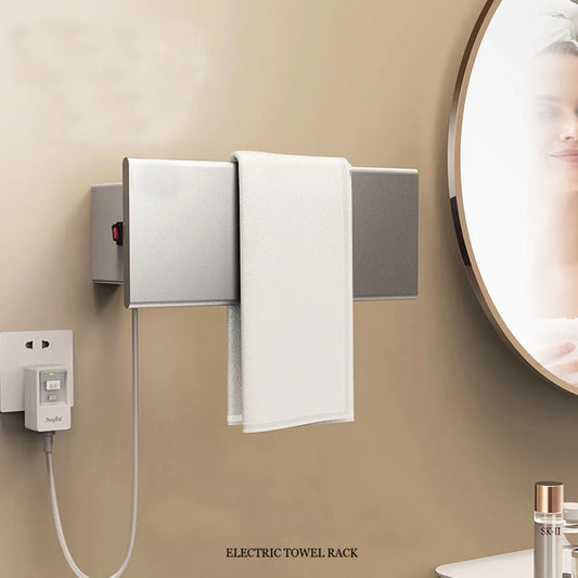 Electric towel rack Minimalist electric towel rail storage rack toilet smart drying Warmer bathroom accessories 220V