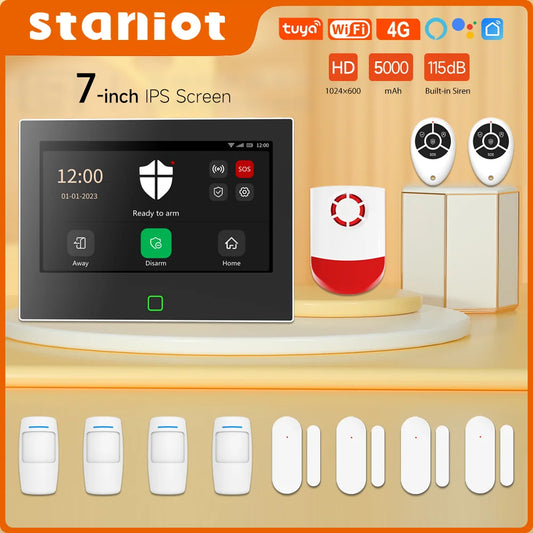 Staniot 7 WiFi 4G Home Alarm System with Smart Features